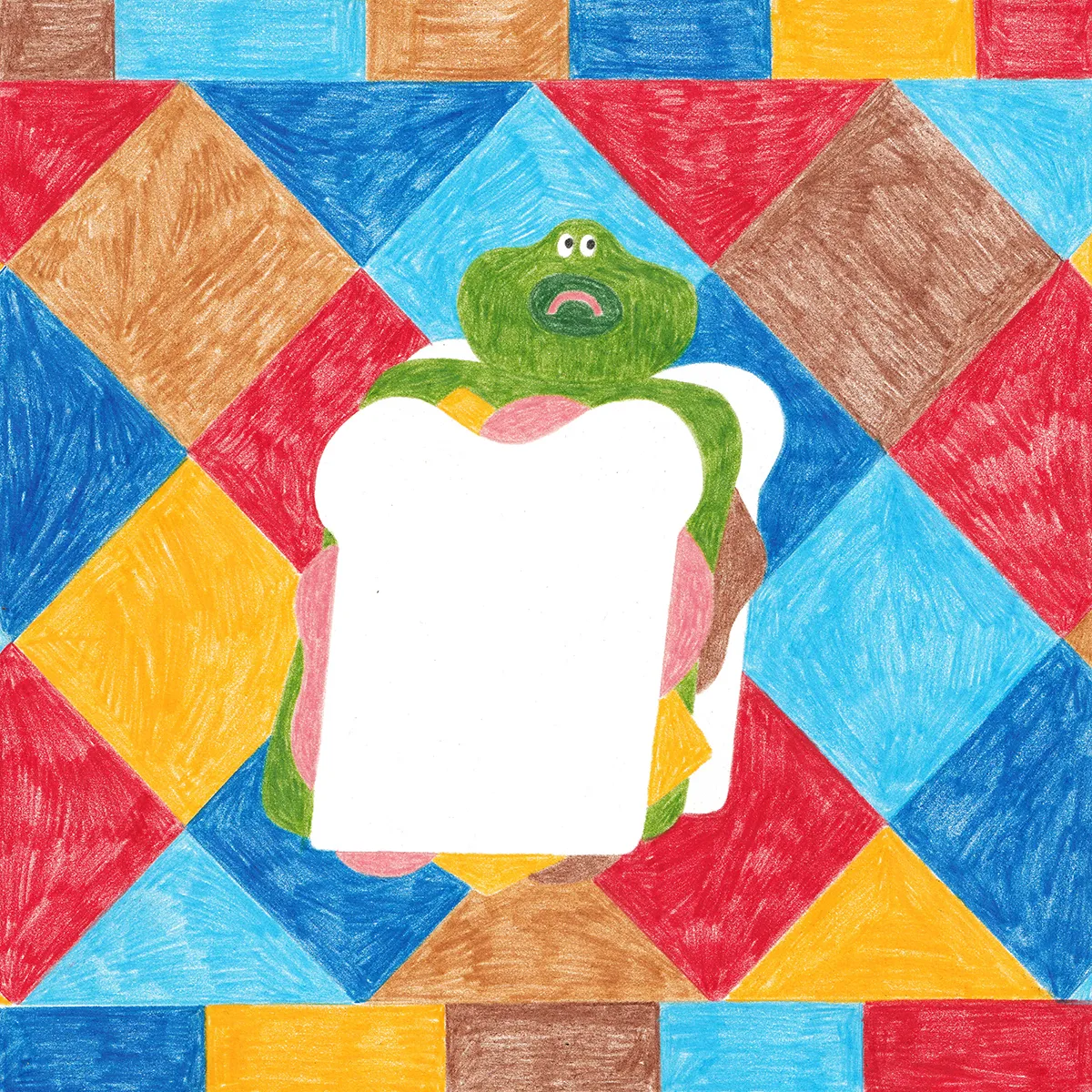 Alfred, alarmed, in sandwich – Carla McRae