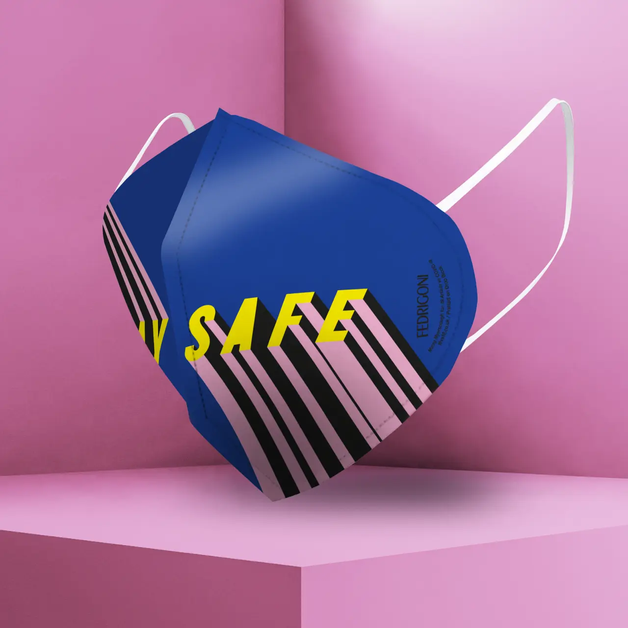 Face mask by Morag Myerscough