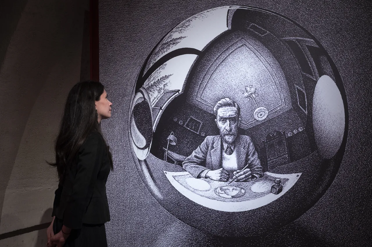 Installation View – M.C.Escher The Exhibition, Somerset House 2026. Photo: Stephen Chung