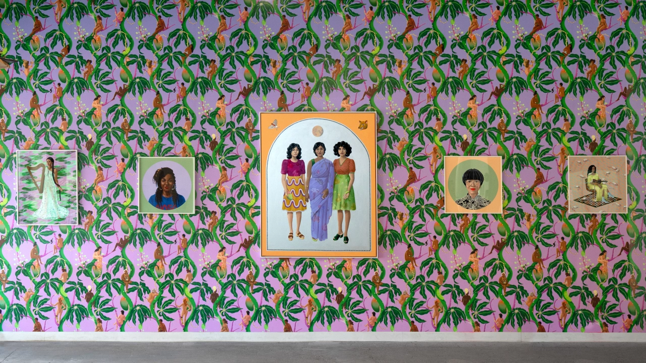 33 foot wide feature wall at my second exhibition at The Hall Brooklyn, photo by Paul Trillo, 2019