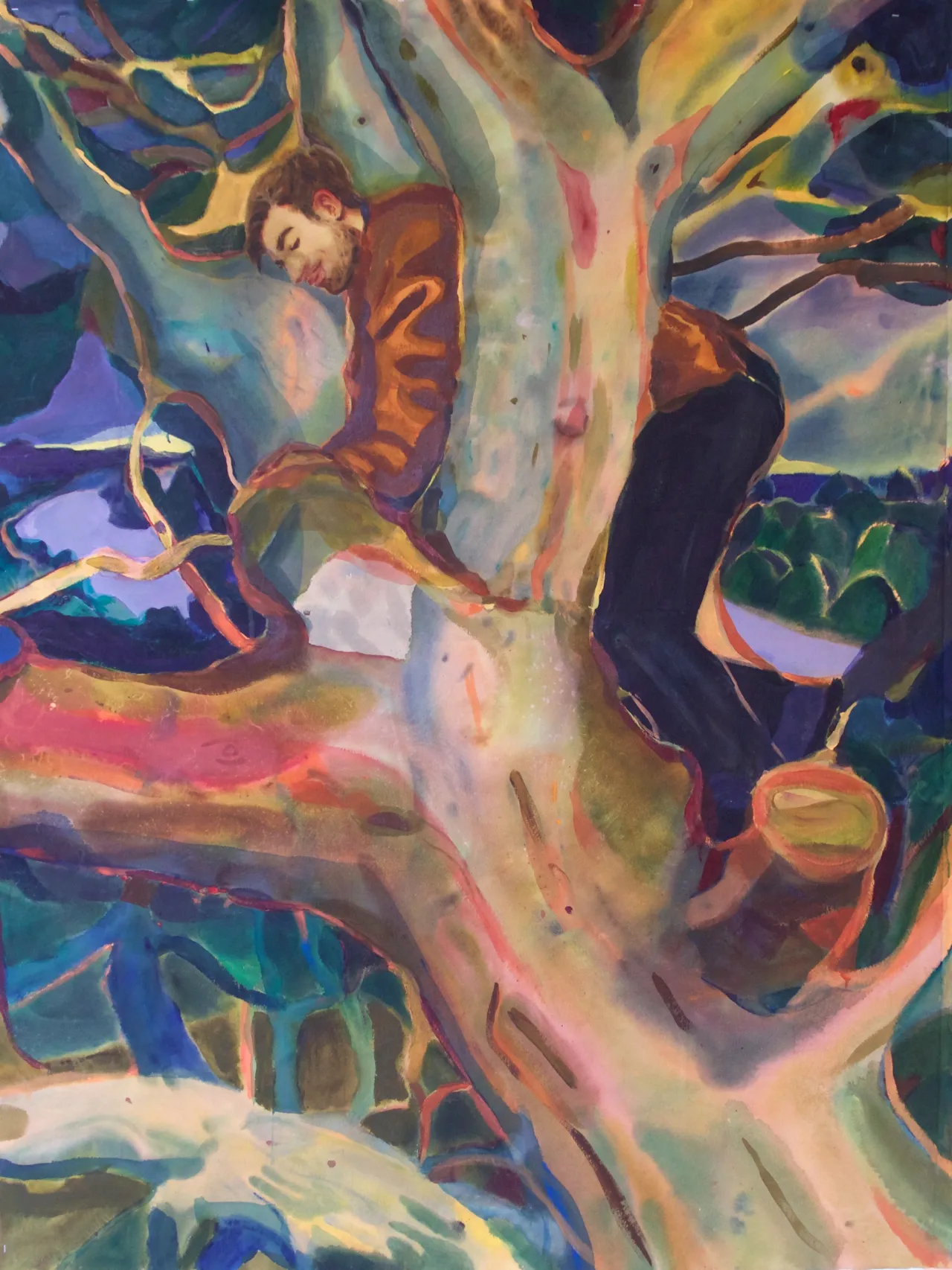 Repetition/ Rooted in That Earlier Grief 2, 2019, Acrylic on canvas, 180 x 140 cm