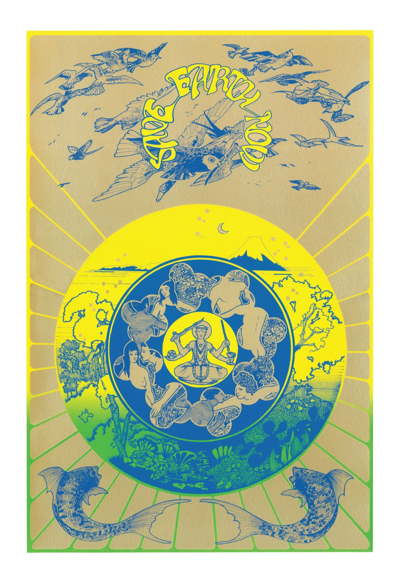 Save Earth Now, designed by Hapshash and The Coloured Coat. On sale for £150.