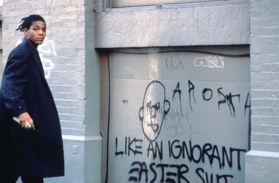 13.‘LIKE AN IGNORANT EASTER SUIT’, Jean-Michel Basquiat on the set of Downtown 81. © New York Beat Film LLC. By permission of The Estate of Jean-Michel Basquiat. Photo: Edo Bertoglio