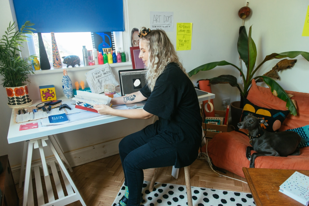 Nat Cook in her studio