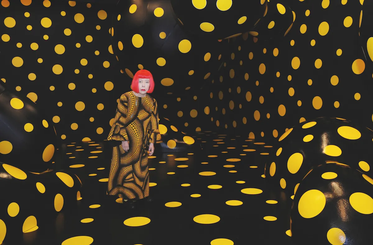Yayoi Kusama with Dots Obsession Night, Tokyo, 2008. Picture credit: artwork © Yayoi Kusama (pages 6-7)