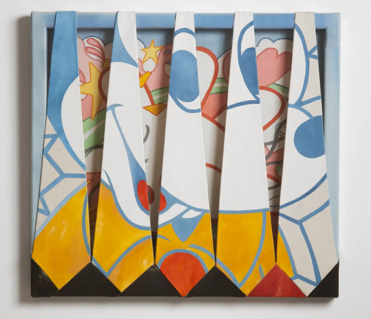 Jann Haworth, Lunch with James, 2010, Gesso, plastic and oil on canvas, Private Collection, Courtesy The Mayor Gallery © Courtesy of the artist