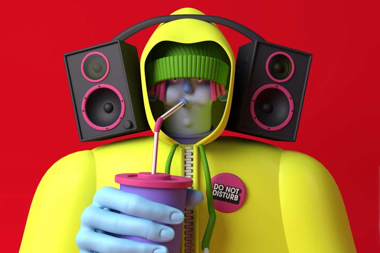 Playing music loudly