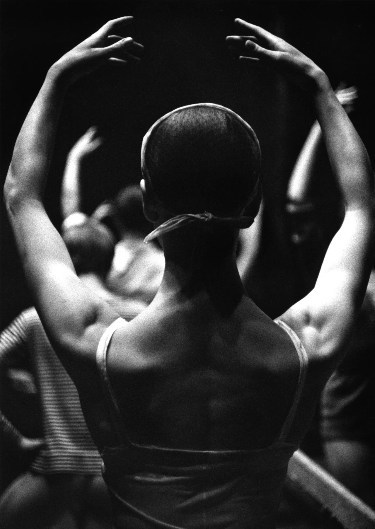 Helen Starr in a mixed class on stage in Newcastle, Royal Ballet Touring Company, 1960s. Copyright Colin Jones / Topfoto.co.uk