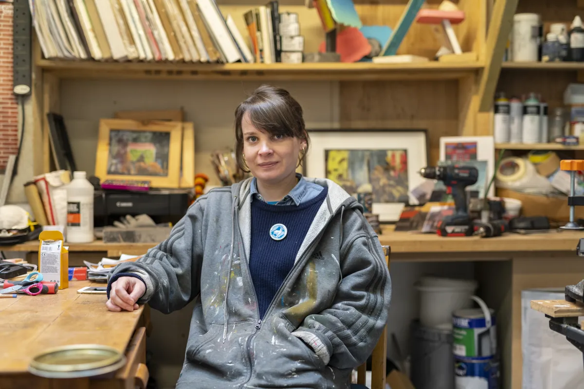 Alice Wilson in her studio