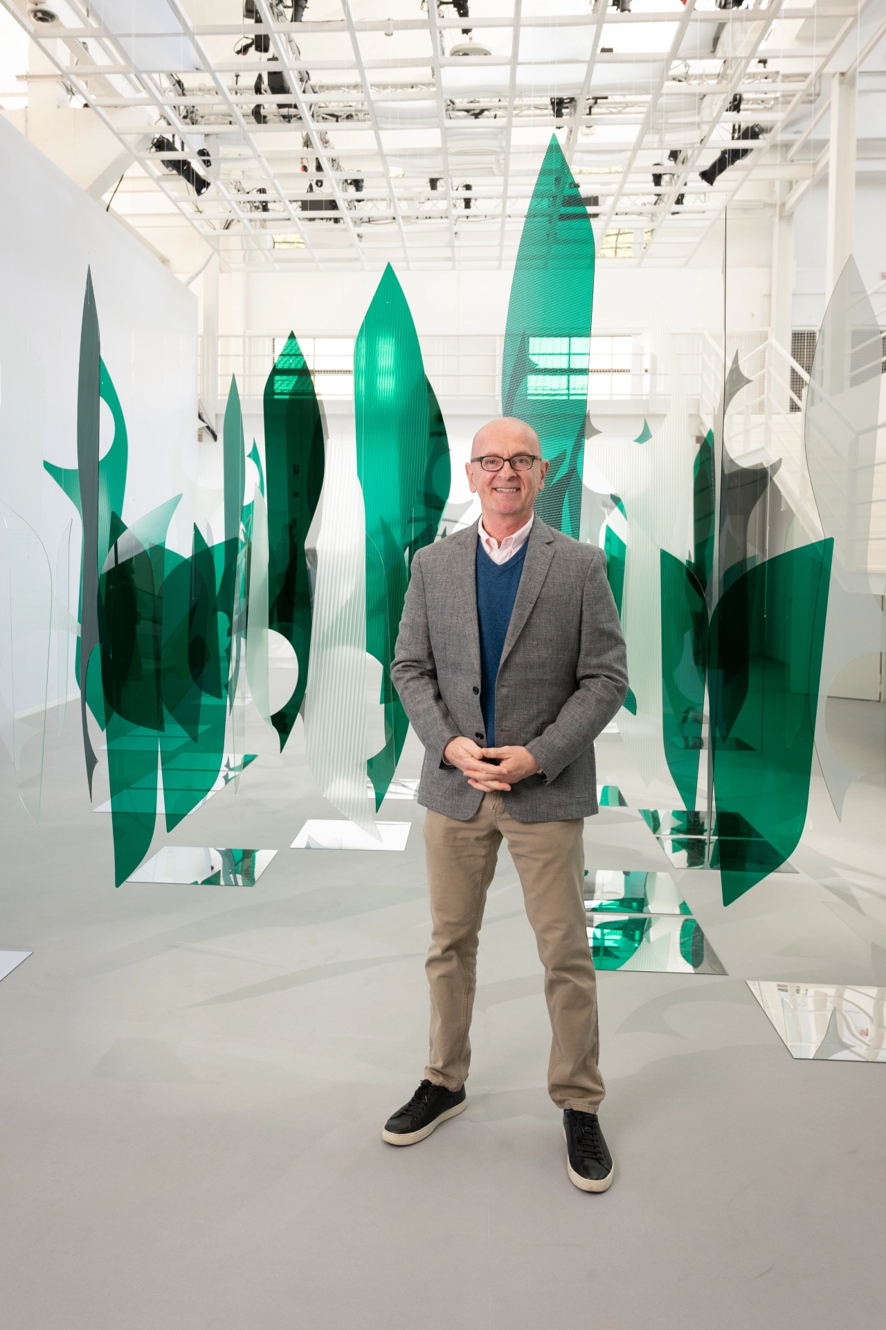 The installation is inspired by the Lexus Electrified Sport, Lexus’s vision for a future all-electric sports coupe, and the quality it projects of being shaped by the air around it.