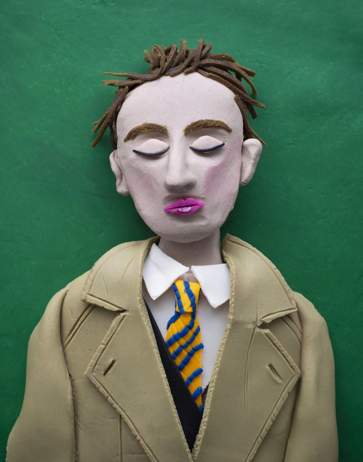 Original photograph: Yves Tanguy, self-portrait in a photomaton c. 1929 rendered in Play-Doh © Eleanor Macnair