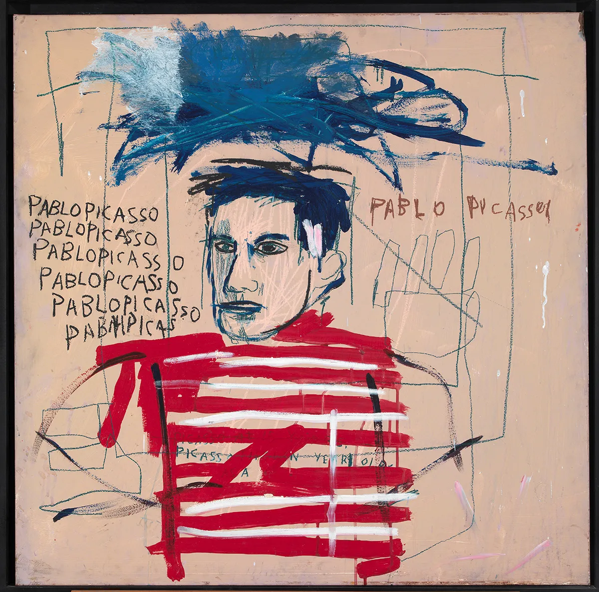 Jean-Michel Basquiat Untitled (Pablo Picasso), 1984 Private collection, Italy. © The Estate of Jean-Michel Basquiat. Licensed by Artestar, New York.
