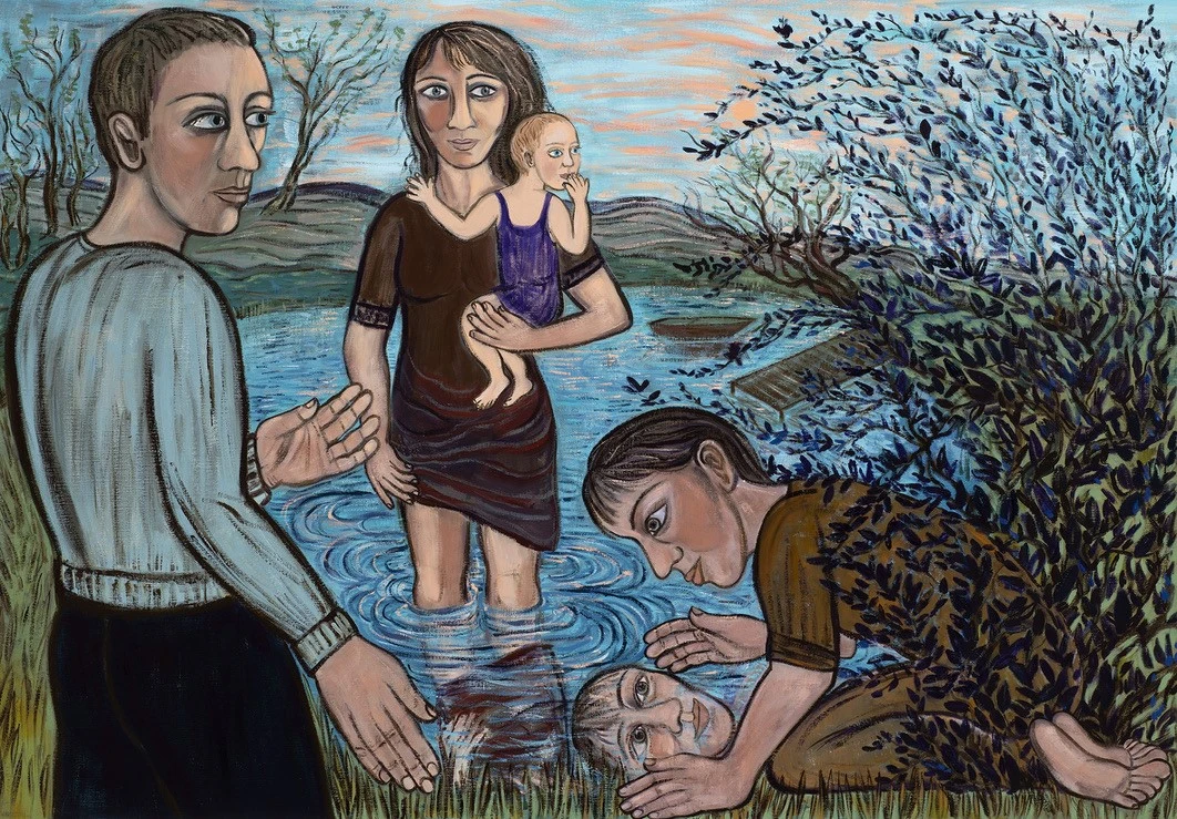 Walking in Circles, 2021, Eileen Cooper. Image courtesy the artist and Huxley-Parlour