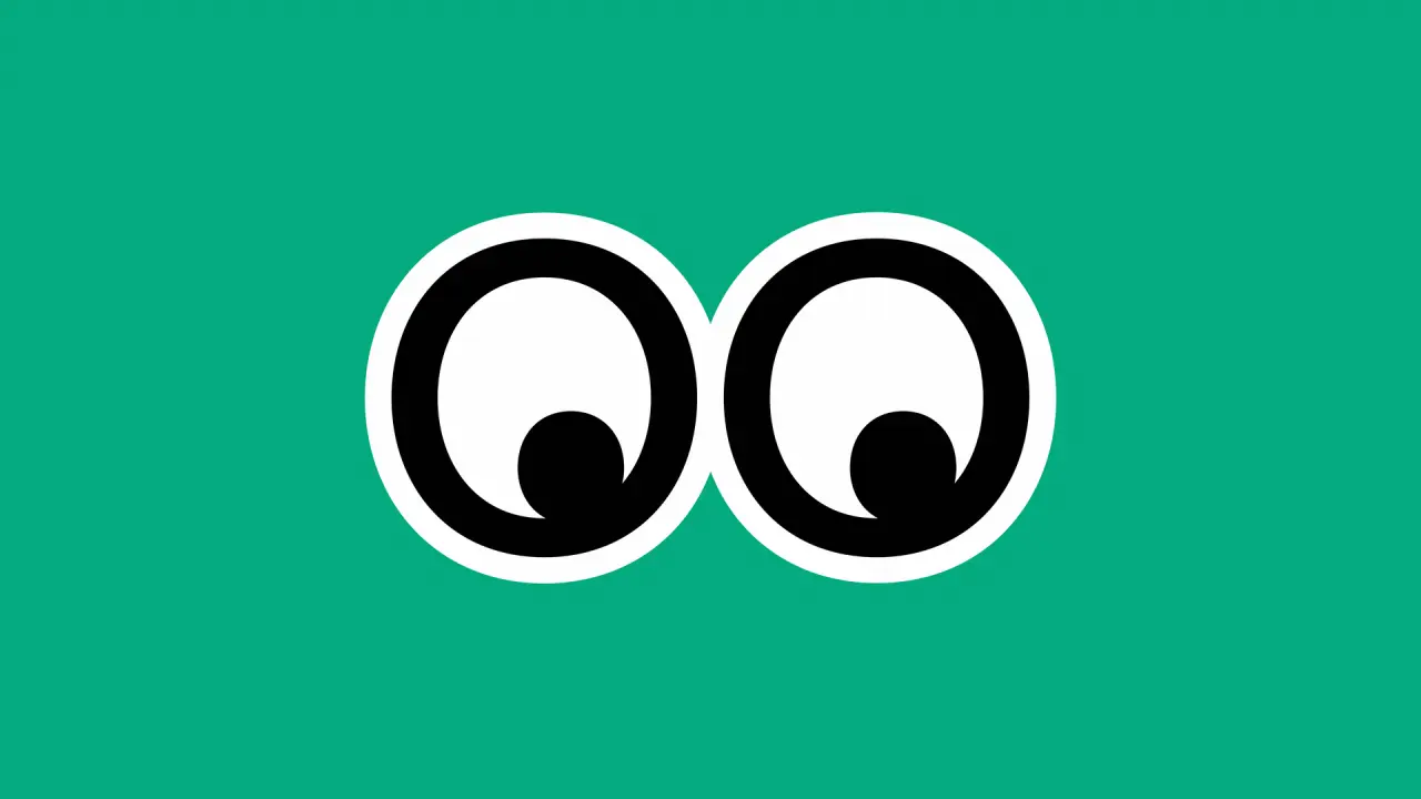 Creative Boom's mascot eyes looking downward with closed pupils on a teal background, representing the sleeping state