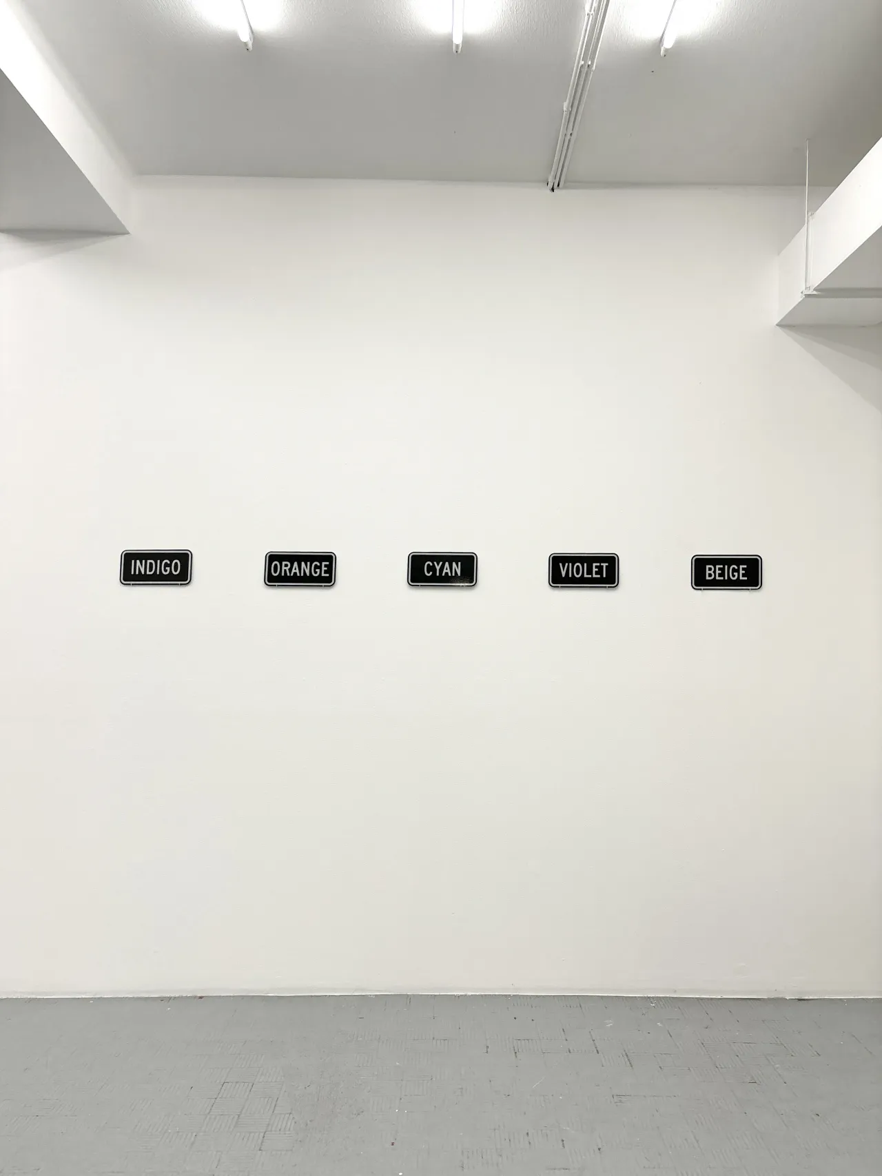 Les Vrais Amis (True Friends), 2025, Sarah Boris, from the Colour series, exhibition view at Stolen Books Gallery (2026)