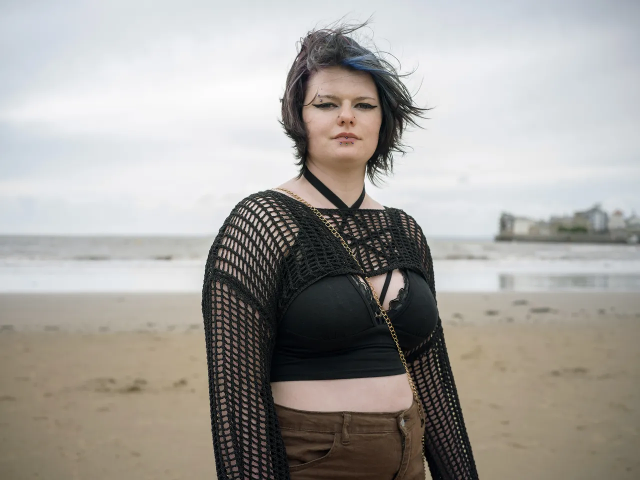 Ceilidh, 21, in Weston-Super-Mare. Against the Tide, 2026. Photograph by Polly Braden