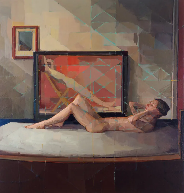 Sit Up, Oil on Canvas, 40"X38" © Hiroshi Sato