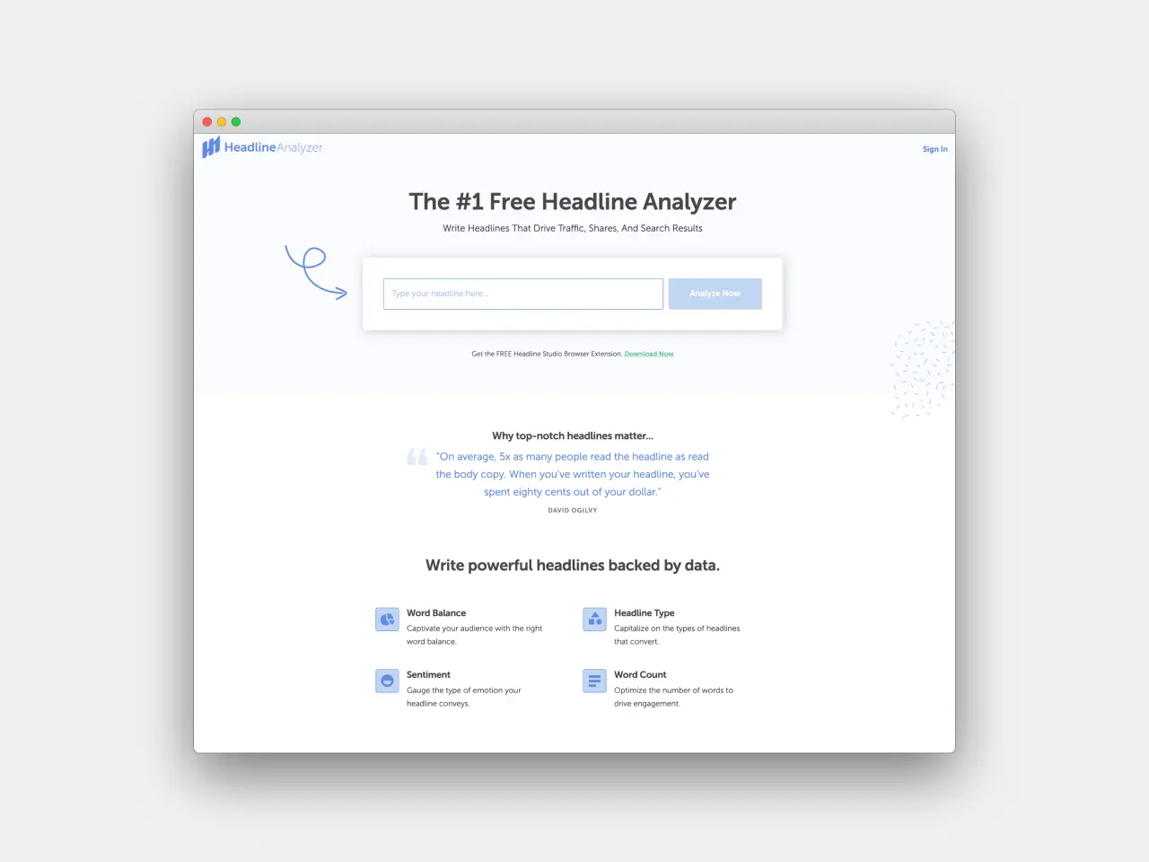 The #1 Free Headline Analyzer by CoSchedule
