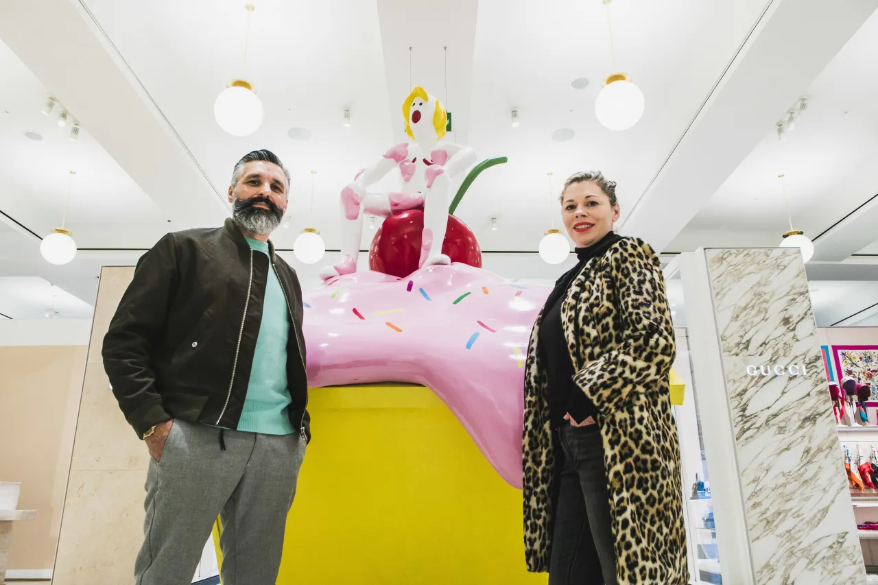SKIP Gallery founders Baker & Borowski alongside Nothing To Wear Again! by Maja Djordjevic. Photography by  Ali Tollervey