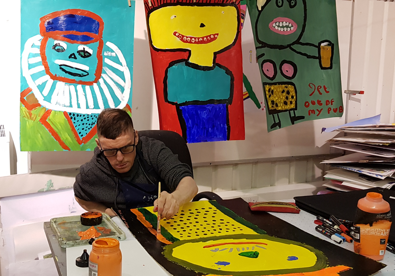 Paul Wright at work