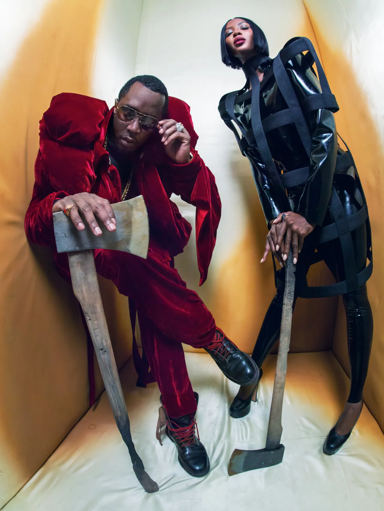 Naomi Campbell and Sean 'Diddy' Combs as The Beheader