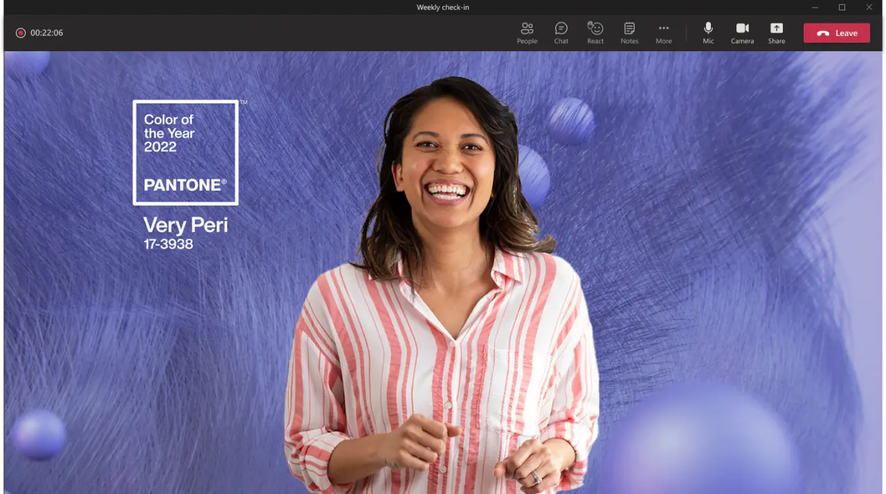 The new colour in a Microsoft Team's background