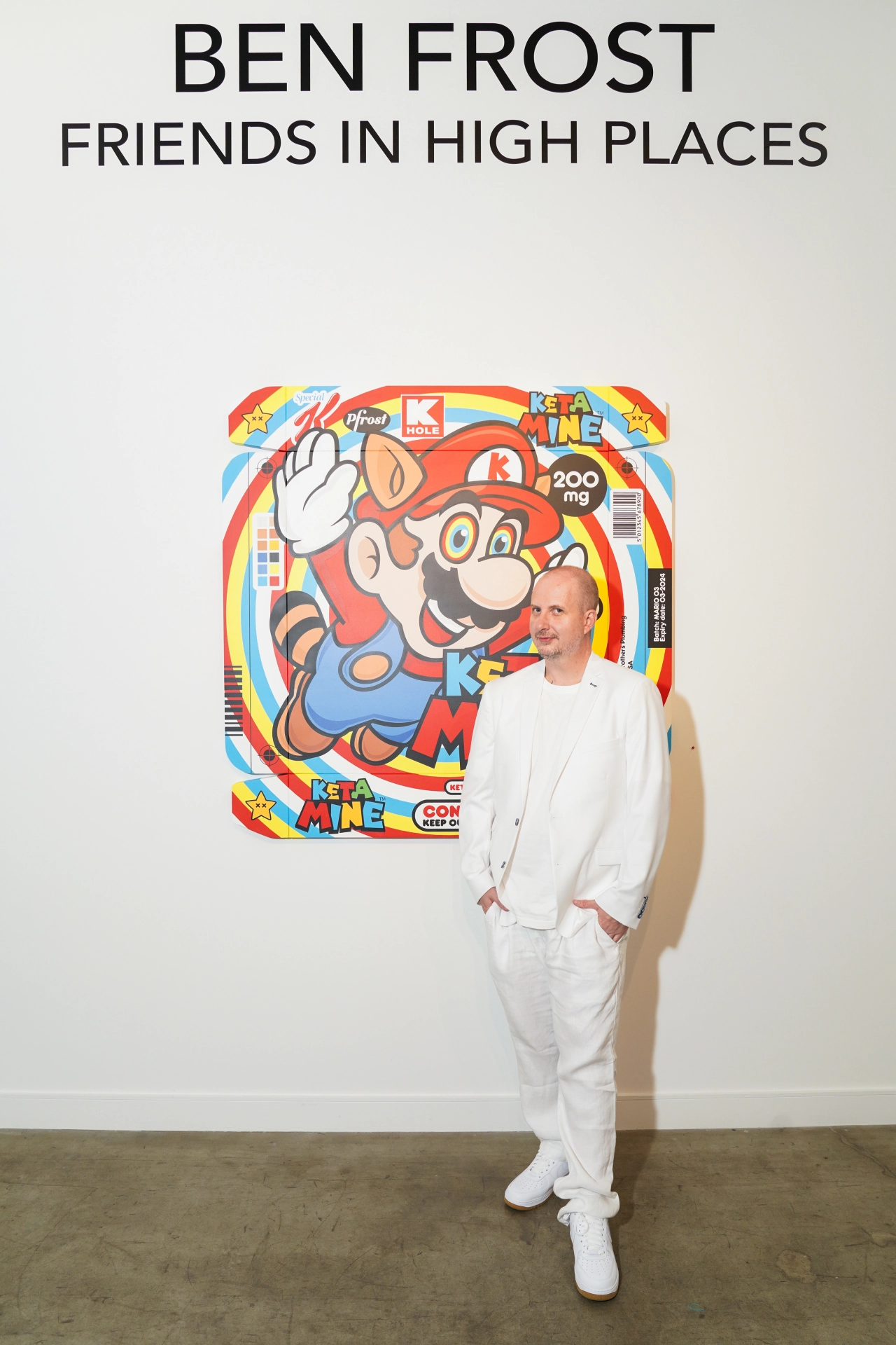 Ben Frost, on the opening night of his new show. Photography by Presley Ann