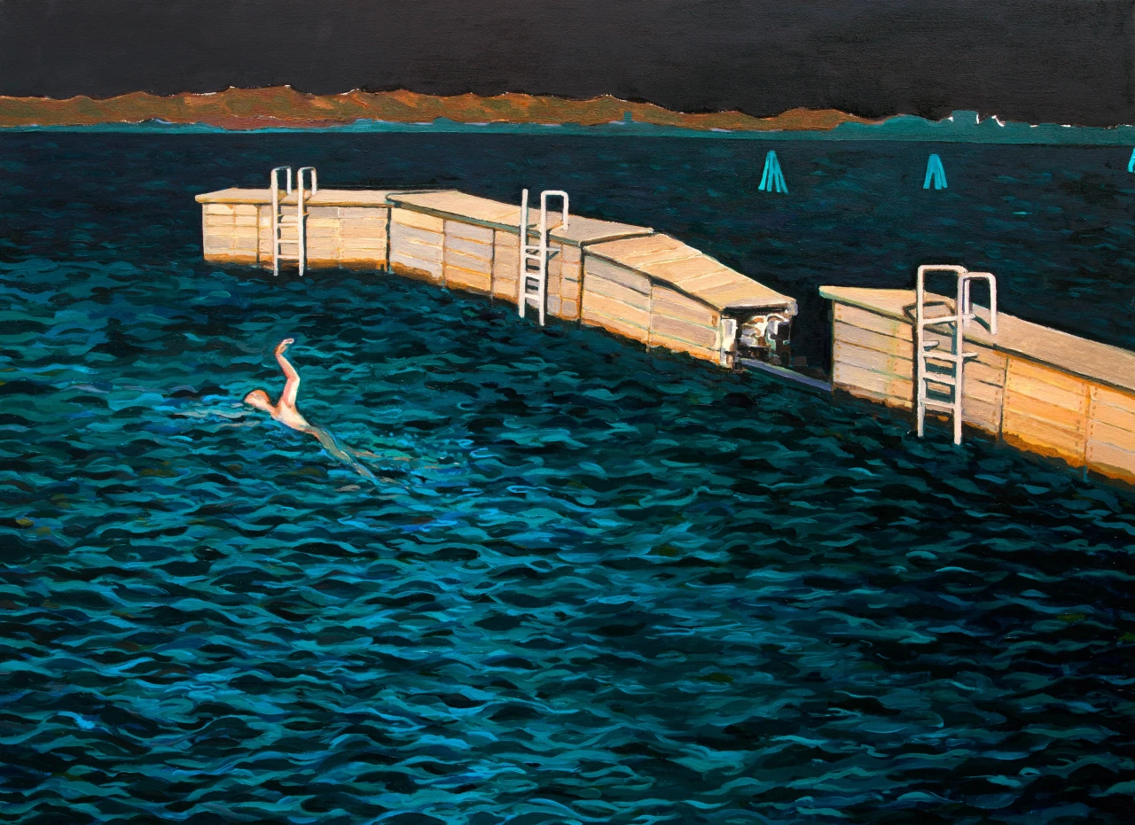Lido, 2020 © Corn Shuk Mei Ho, from the series Night Swims 2020