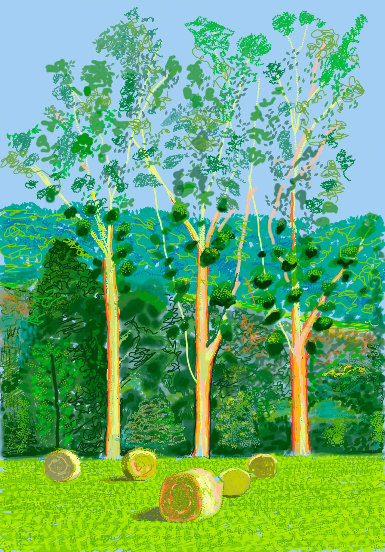 David Hockney, 7th July 2020, iPad painting. © David Hockney 2021