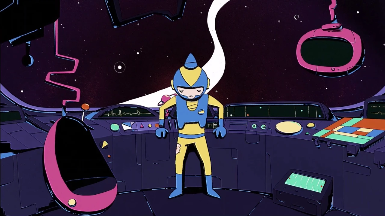 The art style is inspired by Moebius and '80s comic covers