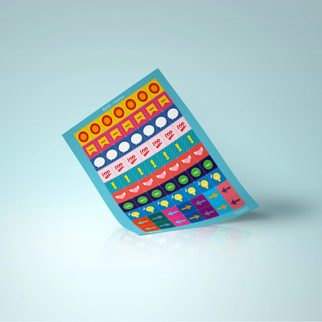 Accompanying stickers for The Optimist's 2021 Calendar by Yop & Tom x MAMIMU