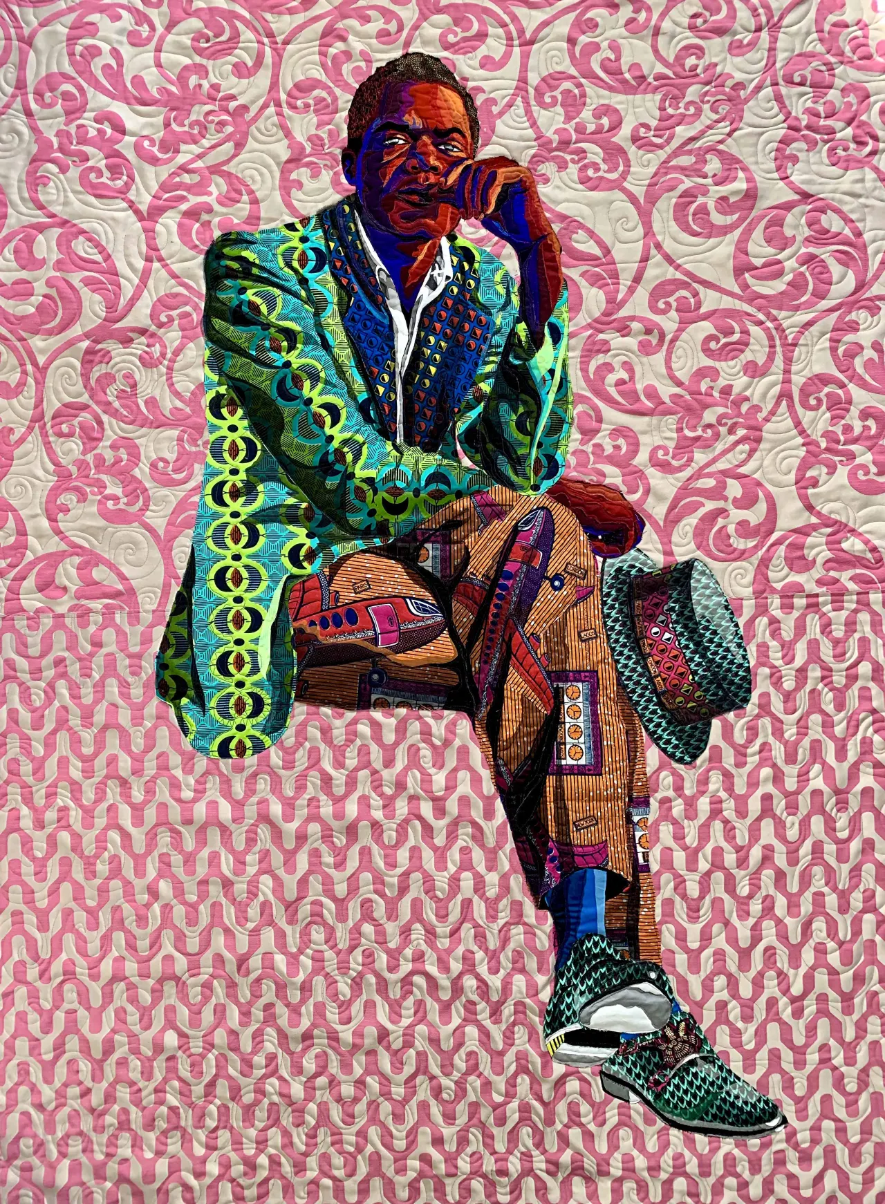 Bisa Butler, I Am Not Your Negro (2019), tapestry. Courtesy of the artist and Claire Oliver Gallery NYC