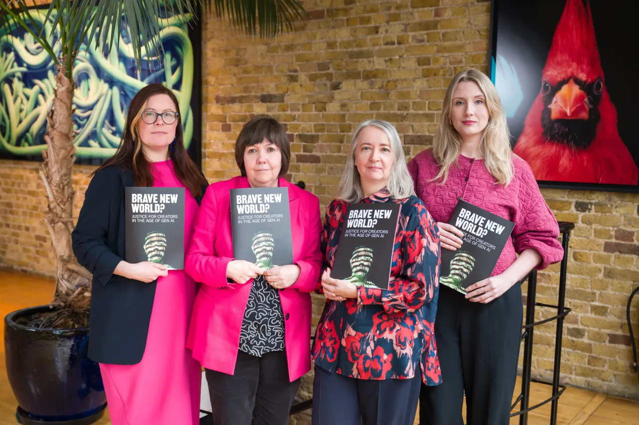 CEOs from left to right: Anna Ganley (SoA), Deborah Annetts (ISM), Isabelle Doran (AOP) and Rachel Hill (AOI). Photograph by © Adam Shaw
