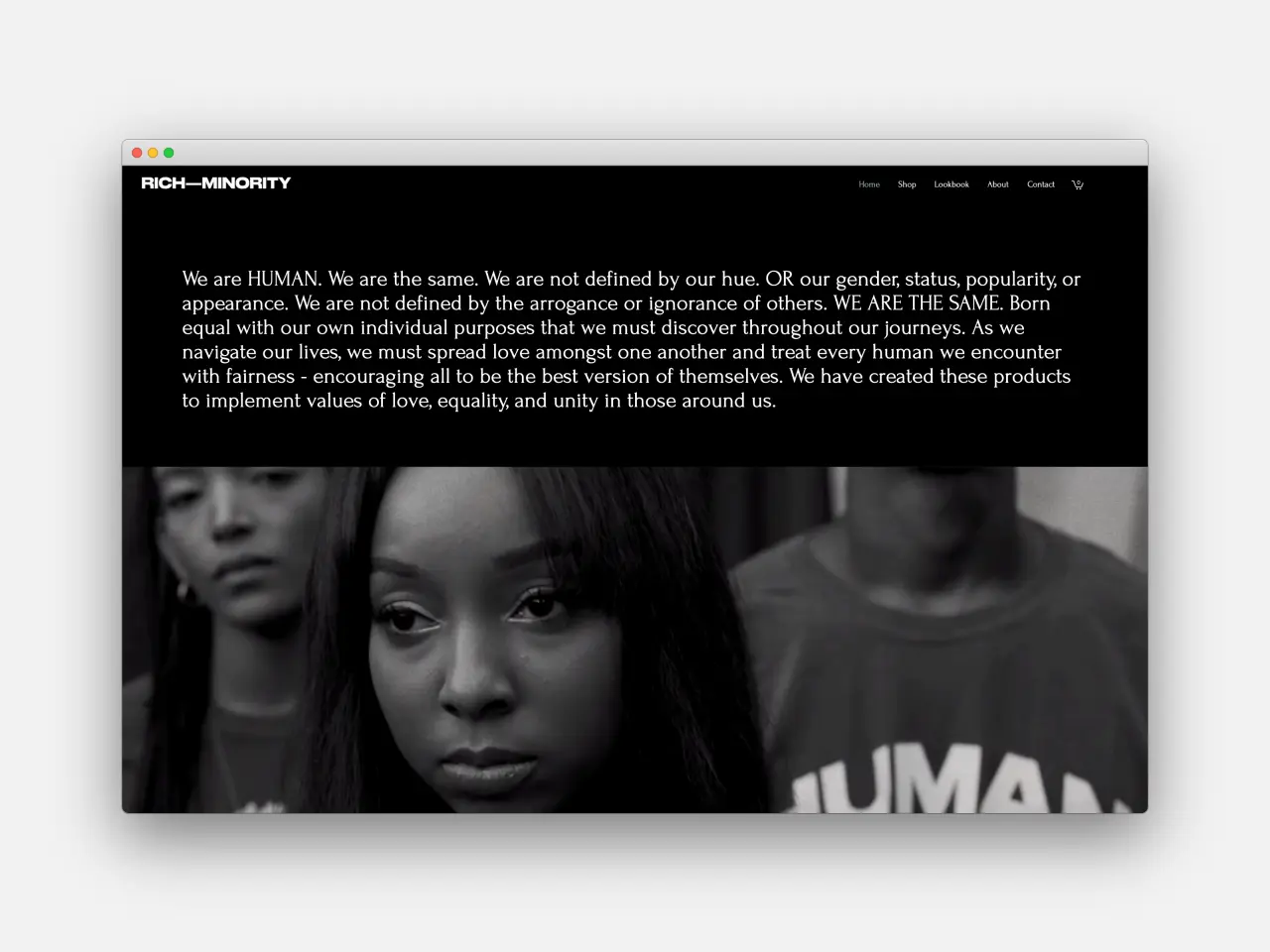 Jimi Stone, designer of RICH—MINORITY. Founder and creative director of Rich Minority Studios