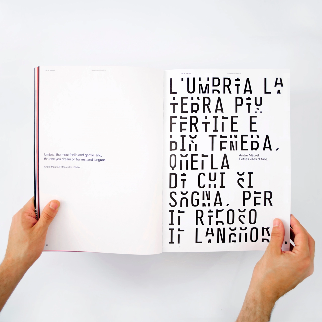Light-Discovering Umbria Typographic Book by Paul Robb is Winner in Print and Published Media Design Category, 2019 - 2020