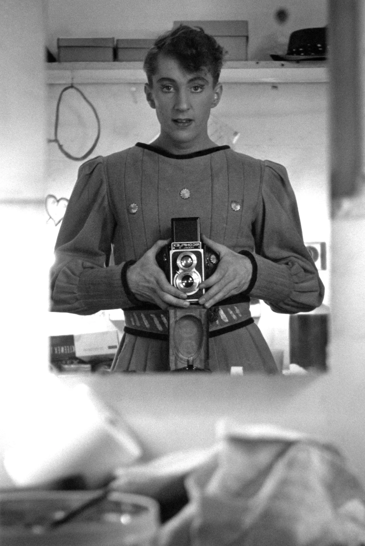 Colin Jones Self Portrait, 1958. Taken in costume in the dressing room of the Empire Theatre, Sydney on The Royal Ballet tour of Australia and New Zealand. Copyright Colin Jones / Topfoto.co.uk