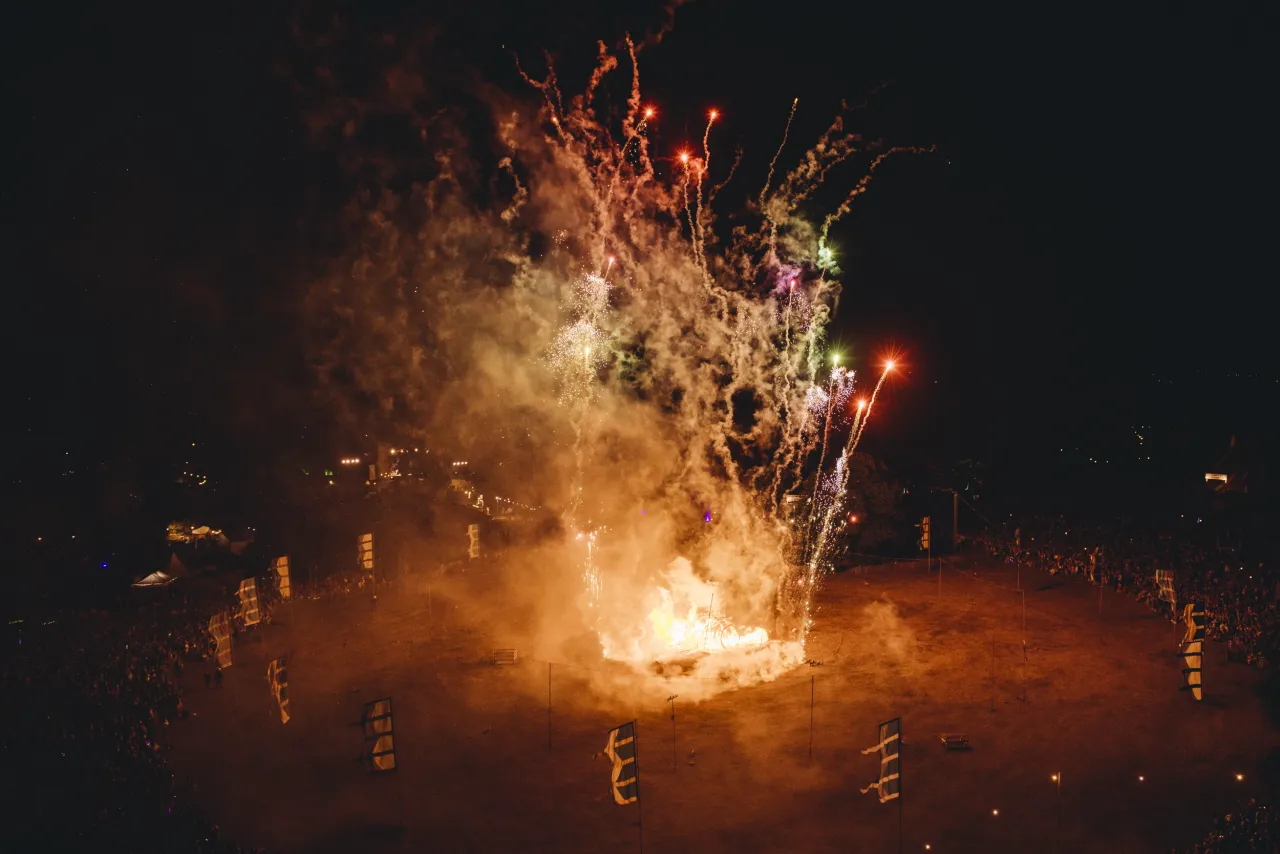 Green Man burn. Photo: Patrick Gunning