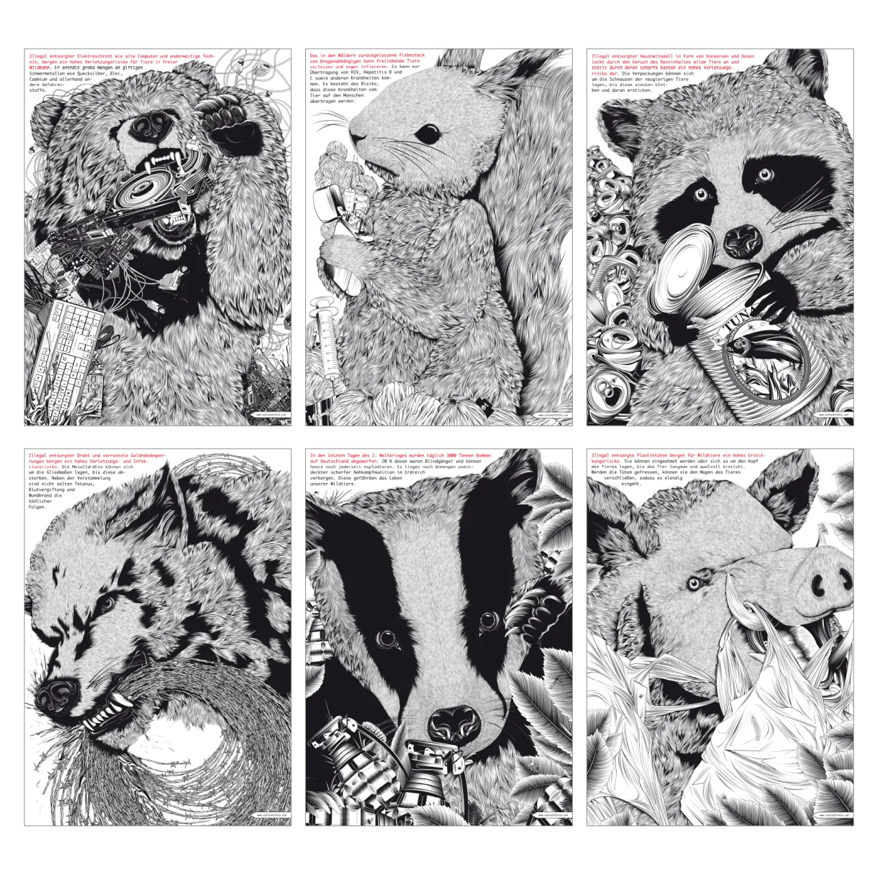Schlachtfeld Wildnis Illustration by Lara Wilkin. Winner in the Graphics and Visual Communication Design Category, 2018-2019.