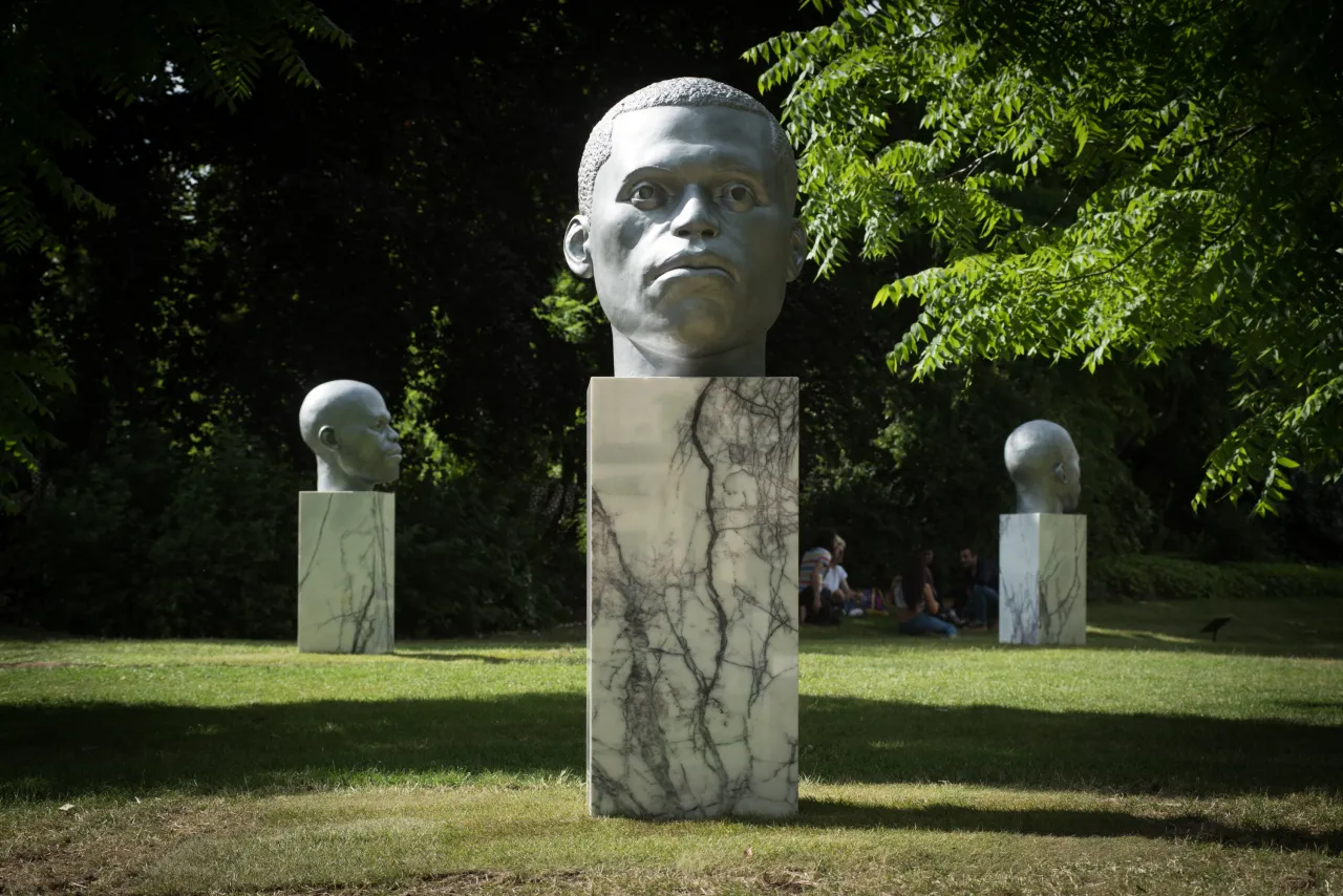 Thomas J. Price, Numen (Shifting Votive) One, Two and Three 2016. © the artist. Photo by Mark Crick. Courtesy of the artist and Hales Gallery.