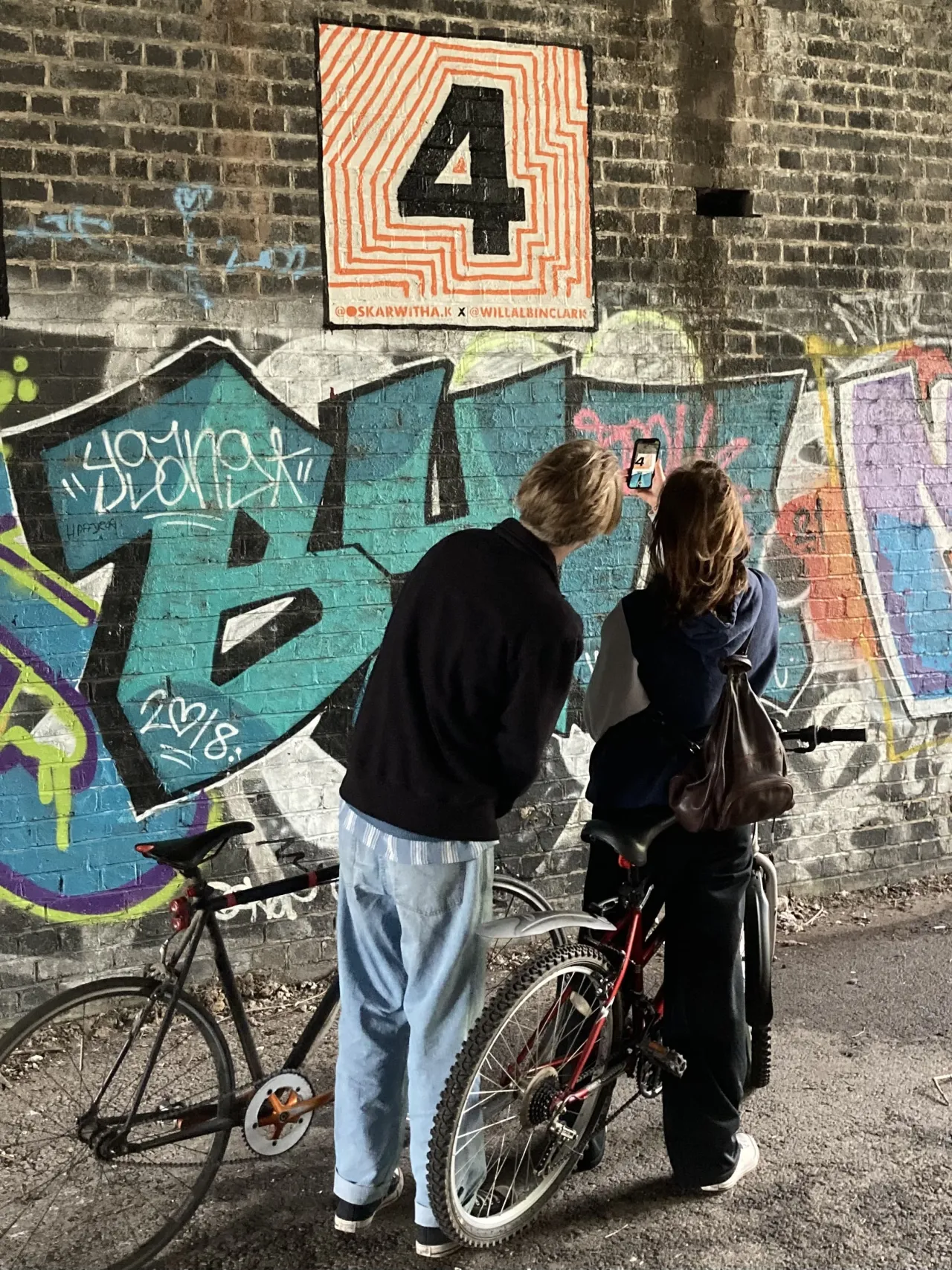 One of 36 augmented reality letters painted for the Alphabet Trail.