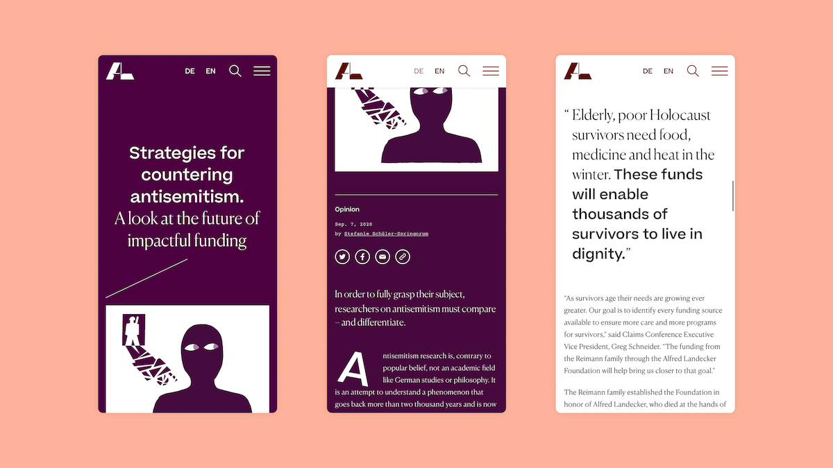 Studio Output, Alfred Landecker Foundation branding