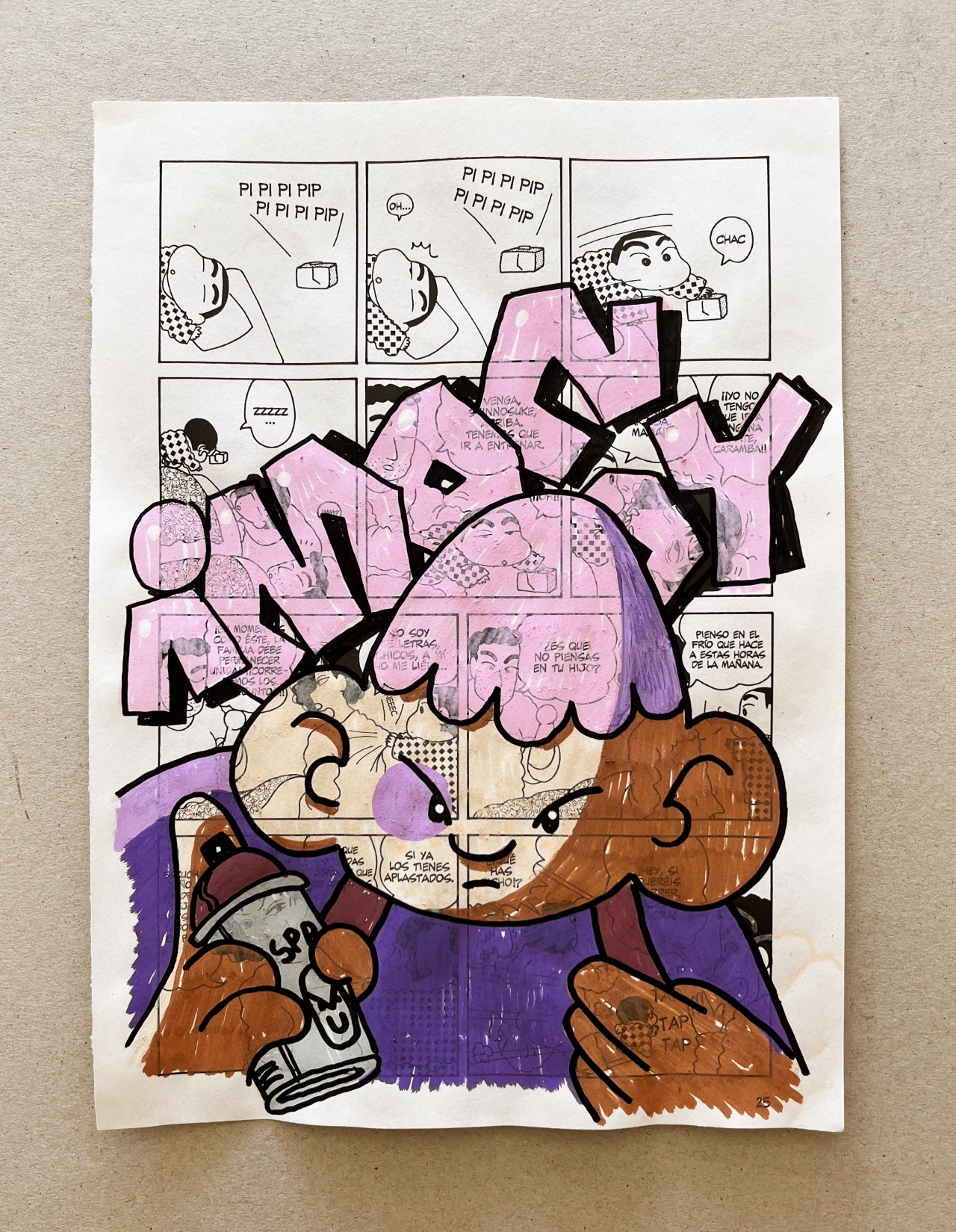 Comics and films are another motif in Imon's art