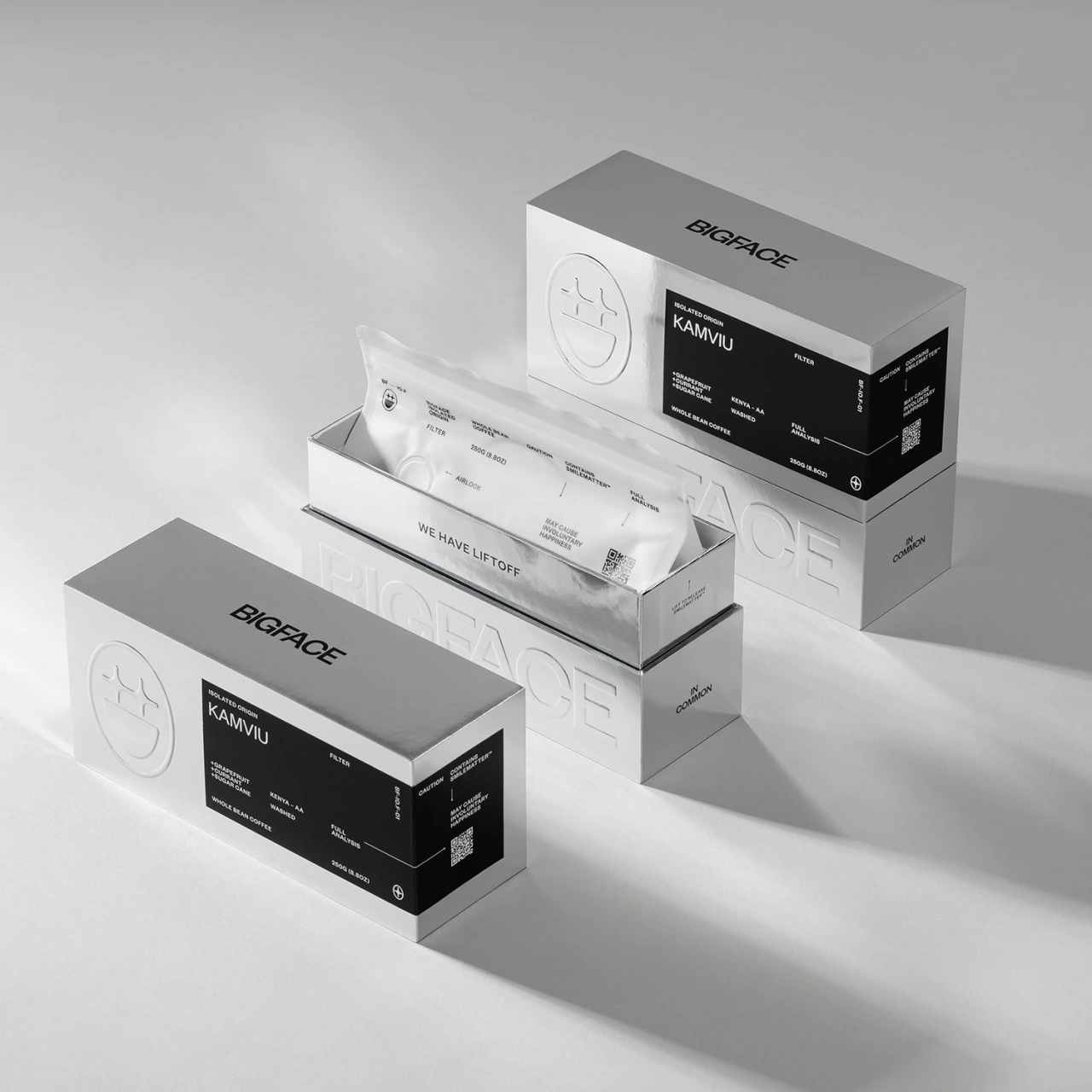 BigFace Coffee packaging by Zenpack, USA – Platinum Winner © Pentawards 2023