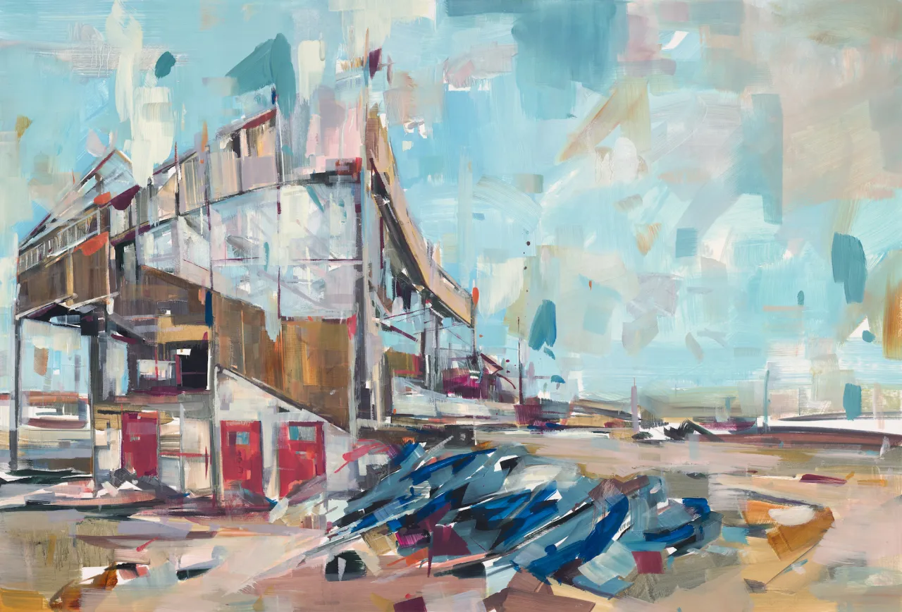Taylor’s Sky, oil on paper, 97cm x 65cm. © Katharine Le Hardy