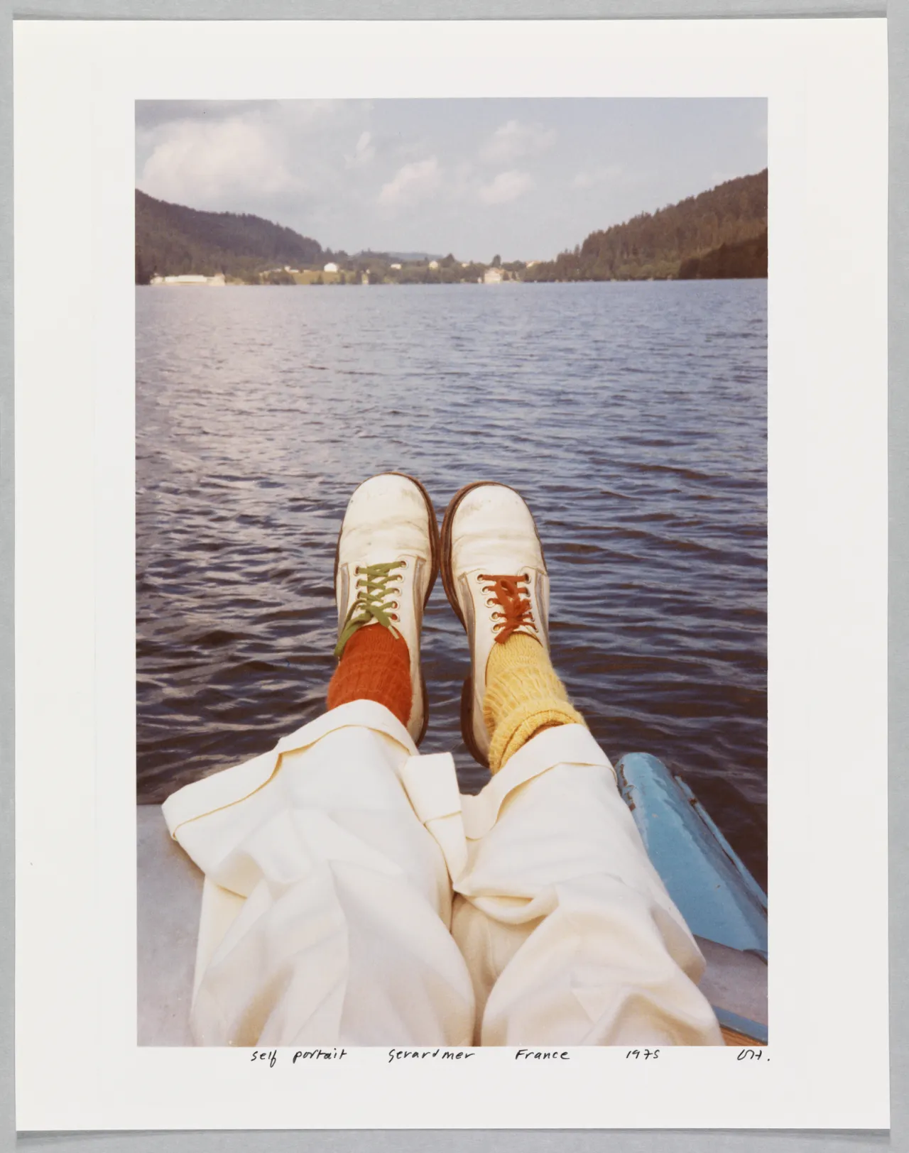 David Hockney "Self Portrait Gerardmer France 1975" Chromogenic Print 14 1/4 X 11 1/4" © David Hockney Photo credit: Richard Schmidt
