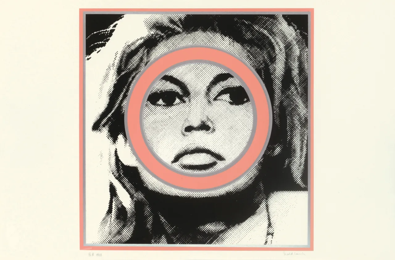 Gerald Laing, ‘ Brigitte Bardot ’ from ‘Baby Baby Wild Things’, 1968, screenprint (1/6) , Pallant House Gallery (On loan from Lyndsey Ingram) © The Estate of Gerald Laing, 2018.