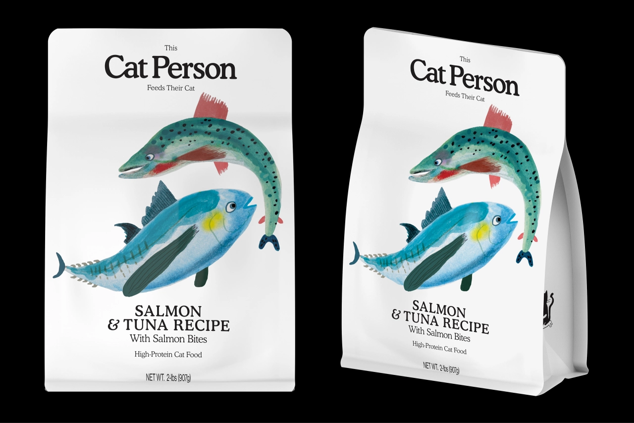 Dry food bag, illustration by Paul Davis