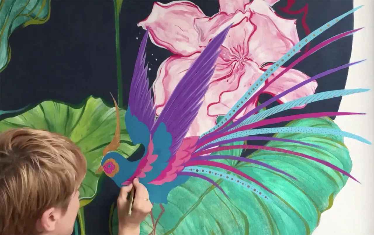 Still from Larger Than Life, Miss Led art directed and produced film for Wacom