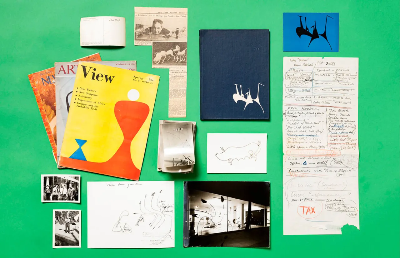 Items from the Calder Foundation archives. © 2017 Calder Foundation, New York / DACS London