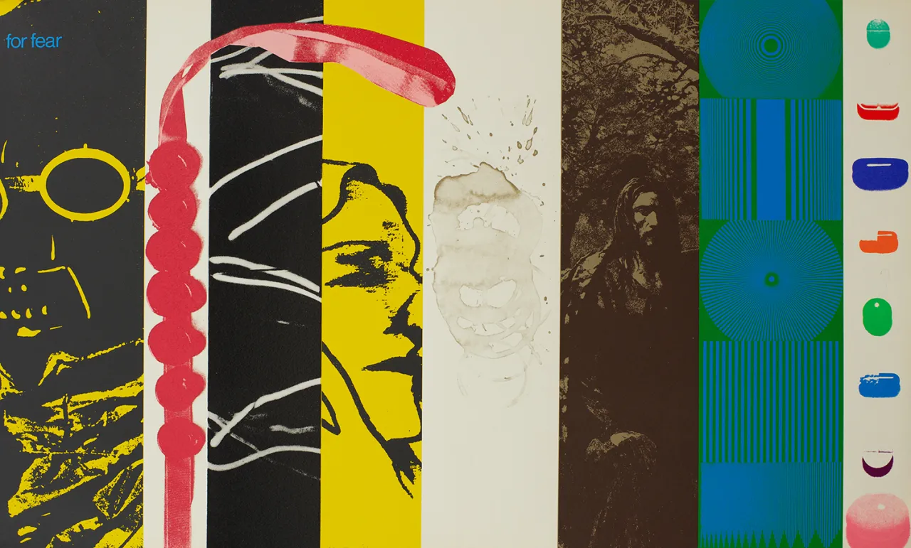 R.B Kitaj, For Fear from the ‘Mahler Becomes Politics, Beisbol’, 1964 - 67 , screenprint, Pallant House Gallery (Wilson Gift through The Art Fund, 2006) © The Estate of R B Kitaj